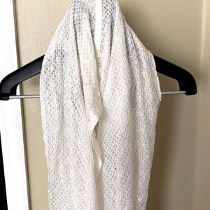 BOGO 2 x $10 NWT “White Mesh Loop Scarf”